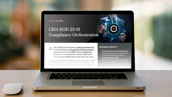 Learn how ReadyWorks can help you achieve and maintain CISA BOD 23-01 compliance. Download The Solution Brief