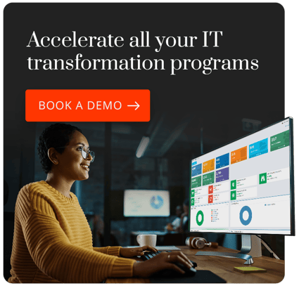 Accelerate your IT Transformation programs. Book a demo.